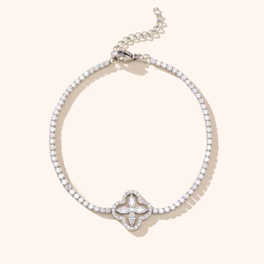 Stainless Steel Dominique Clover Bracelet