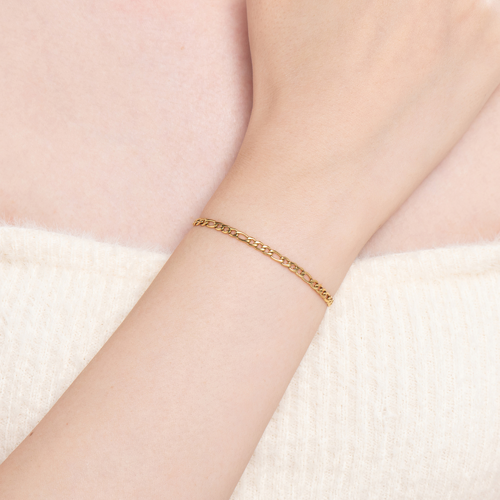 Stainless Steel Jean Figaro Chain Bracelet