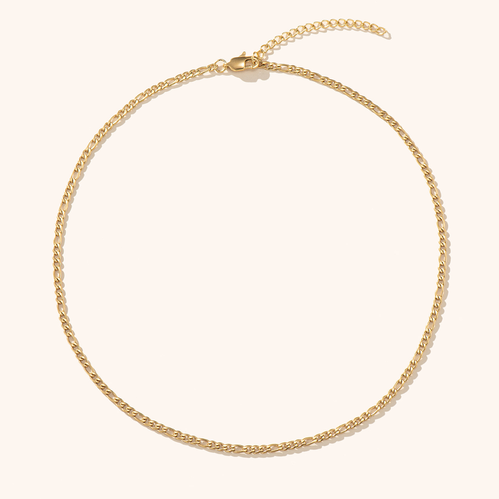 Stainless Steel Jean Figaro Chain Necklace