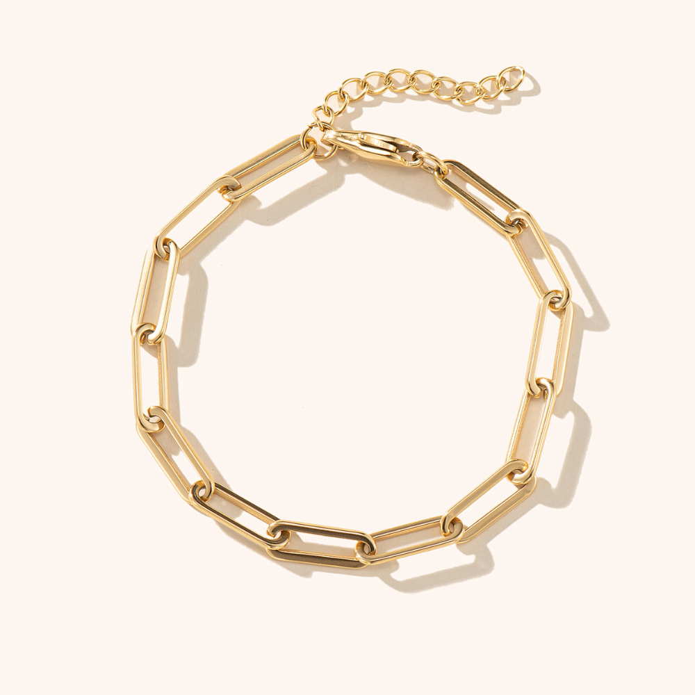 Stainless Steel Jasmin Paperclip Bracelet