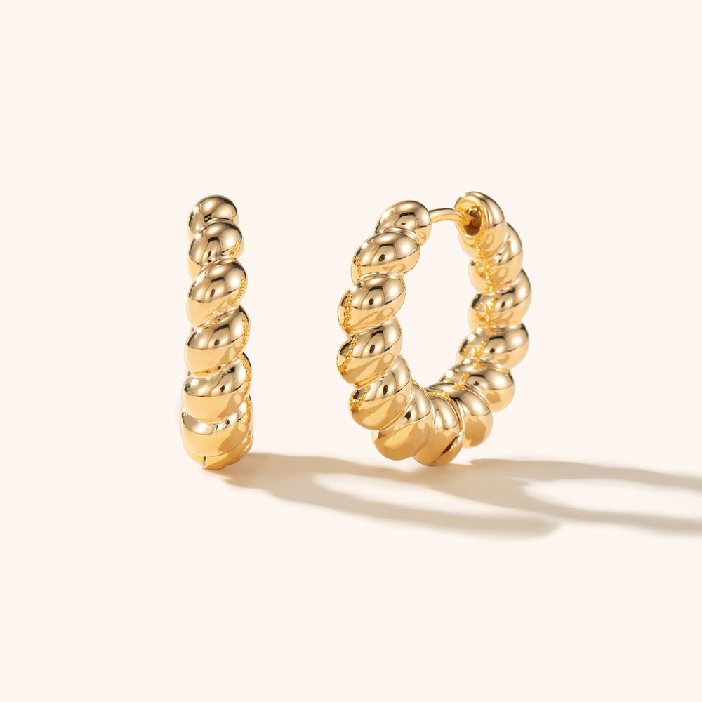 Sari Twist Hoop Earrings