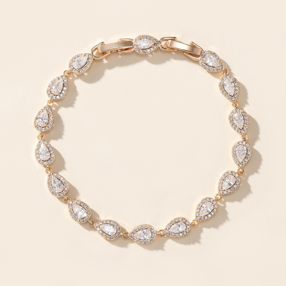 Paisley Pear Cut Tennis Bracelet