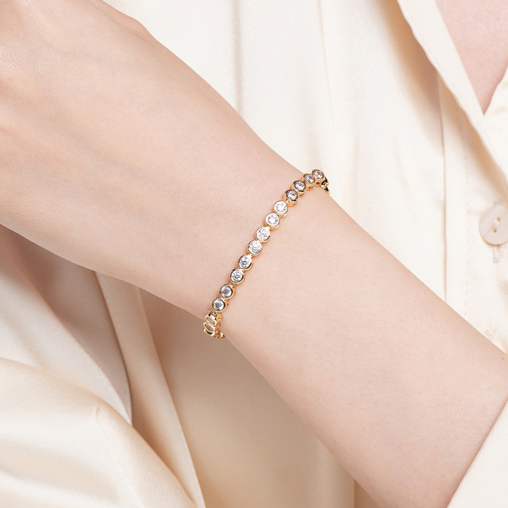 Poppy Bezel Tennis Bracelet