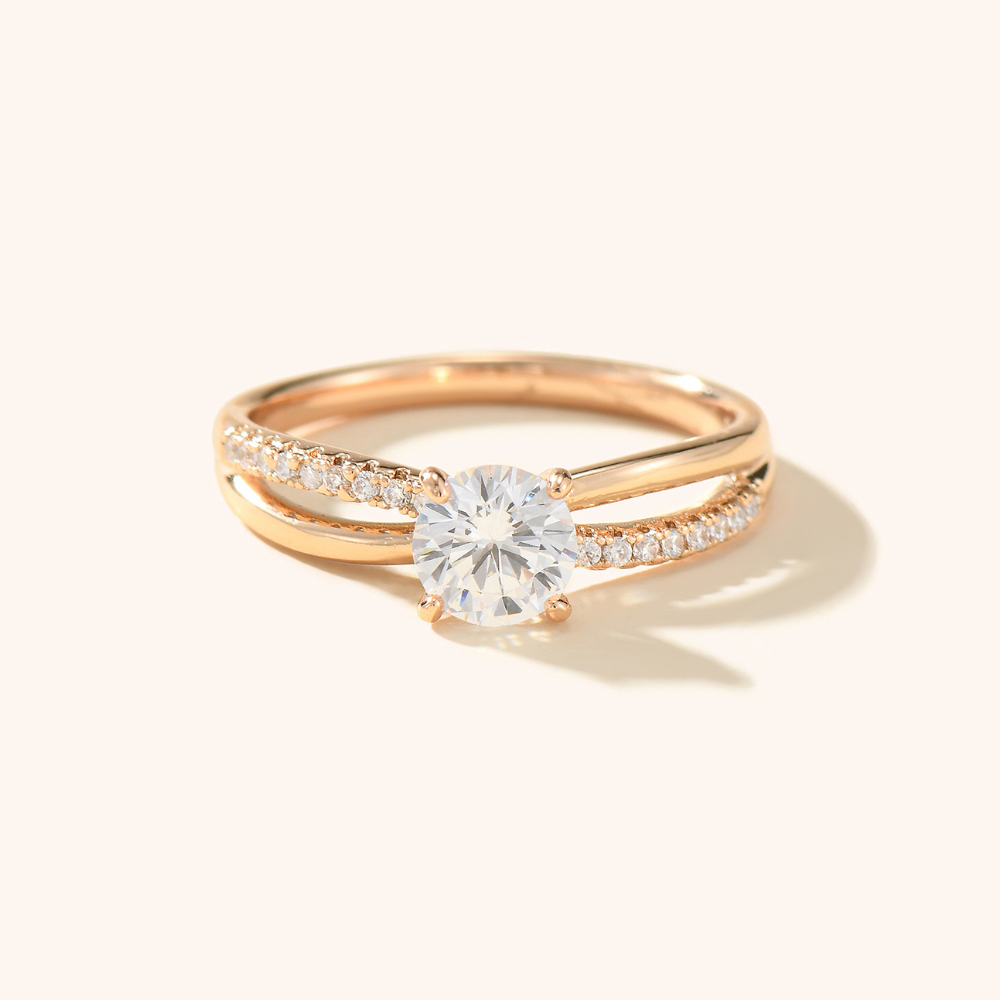Marie Twisted Infinity Solitaire Engagement Ring