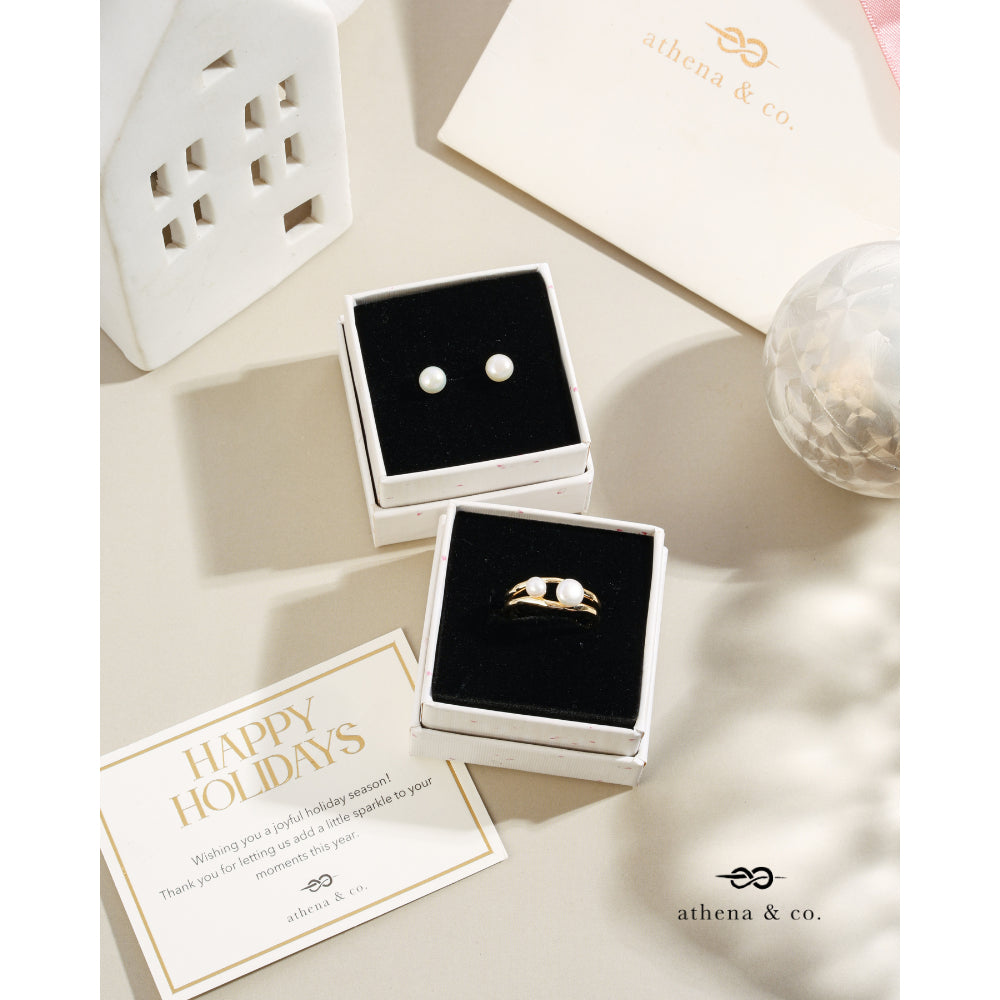 Indie Pearl Ring and Shea Earring Bundle