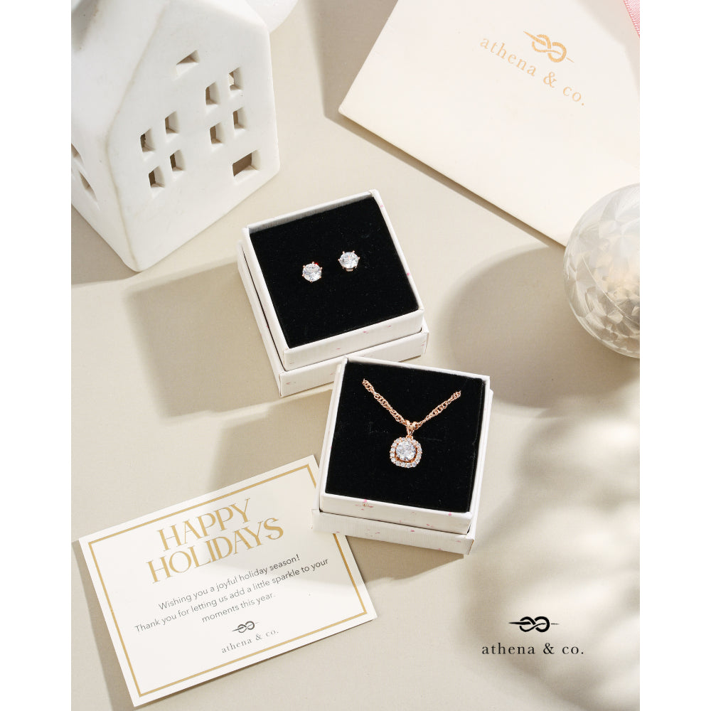 Clara Necklace & 6mm Solitaire Earrings Bundle