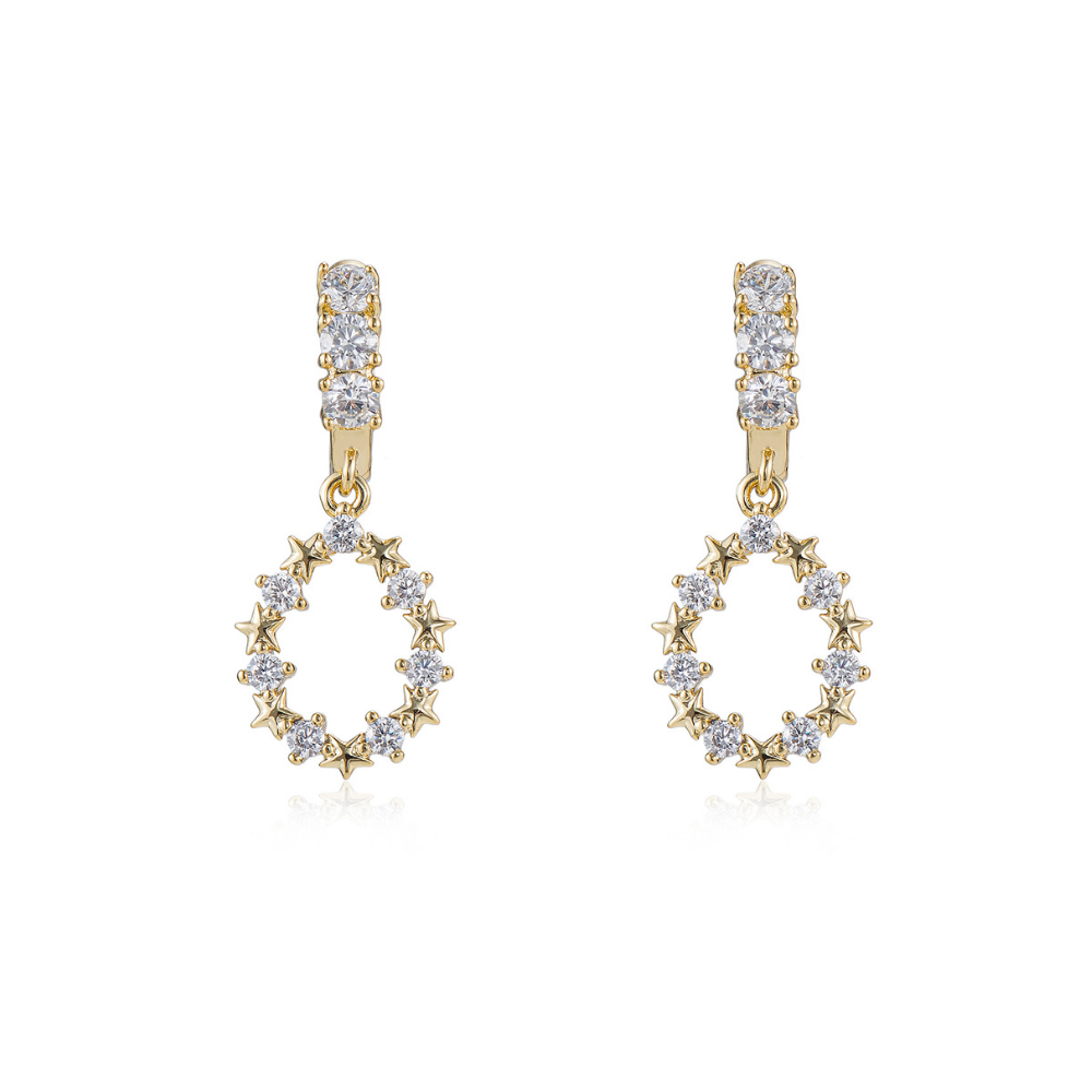 Elsa Drop Hoop Earrings