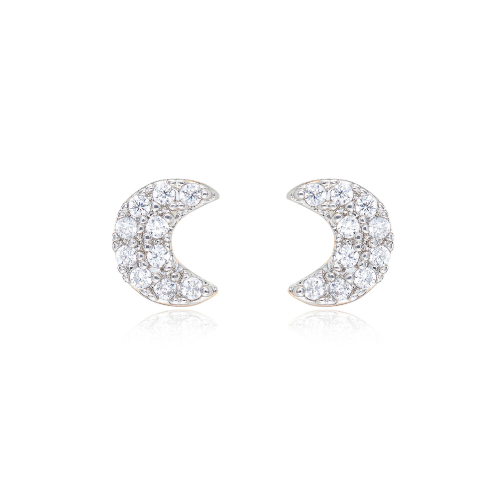 Nola Moon Stud Earrings - Petit