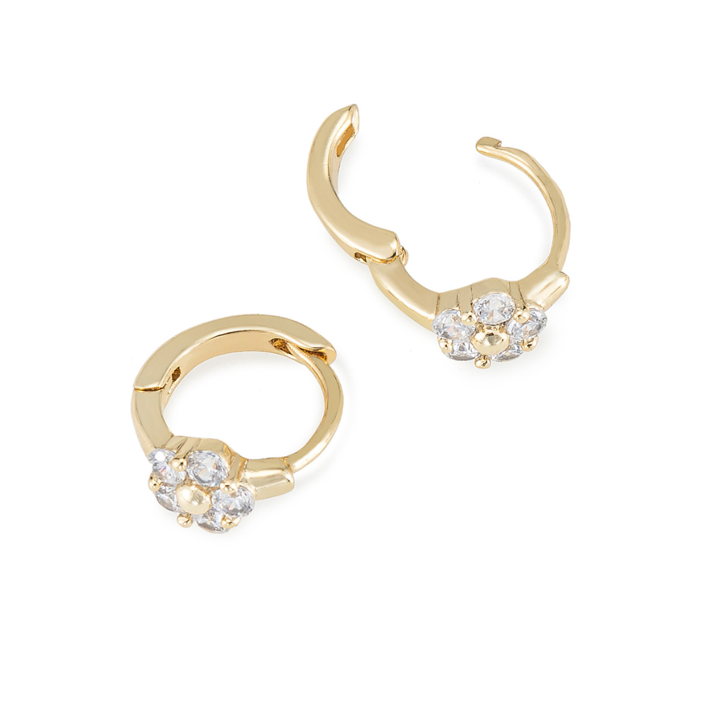 Sara Flower Hoop Earrings