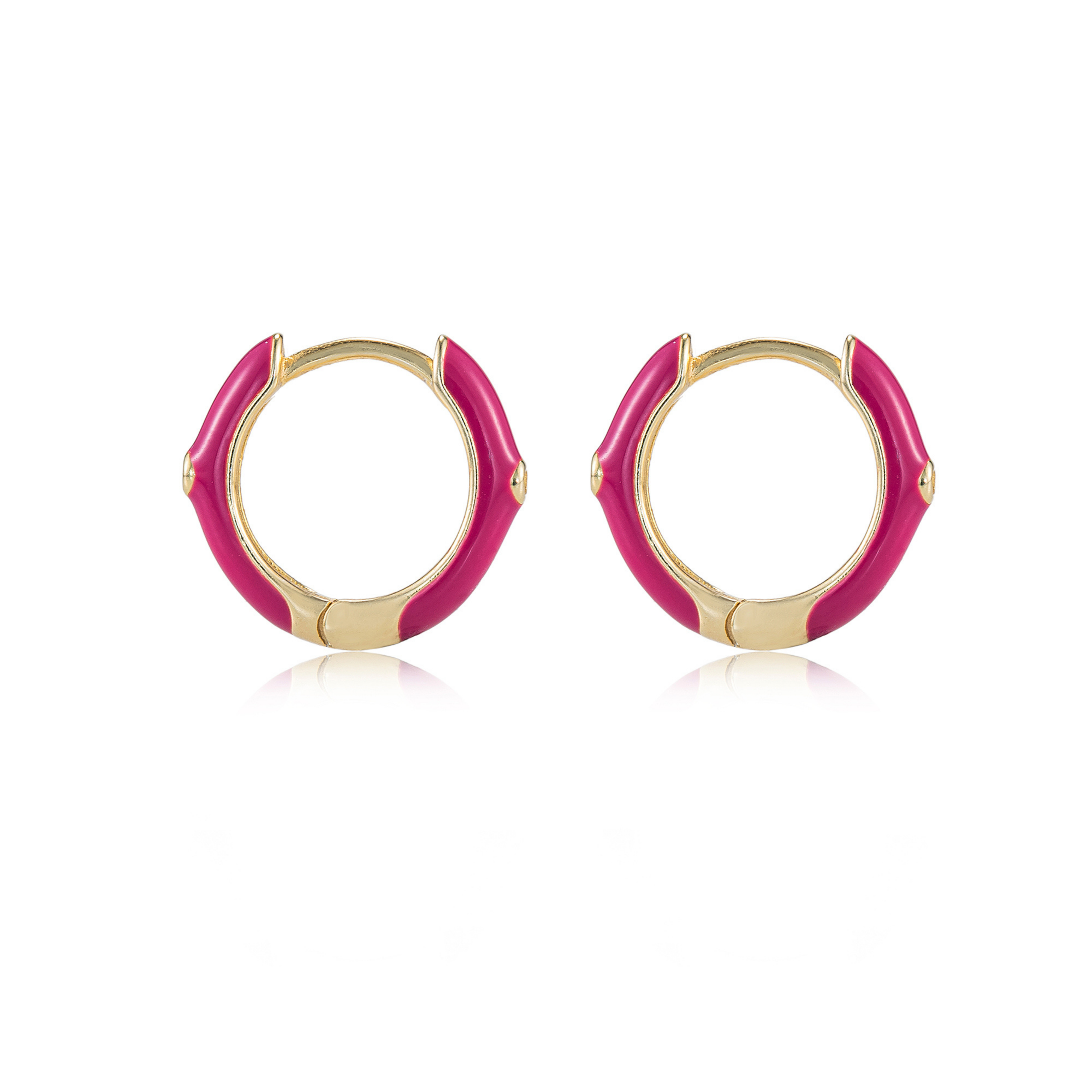 Nessa Enamel Hoop Earrings | Athena & Co.
