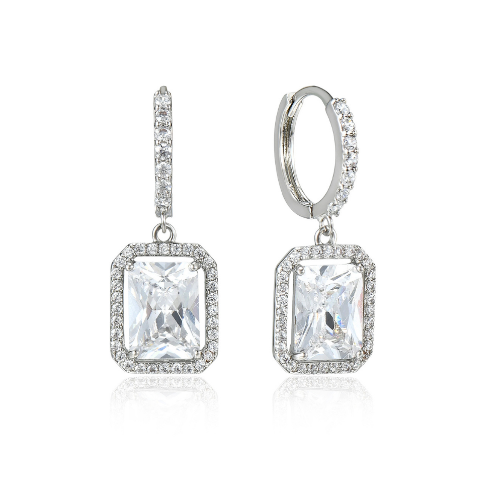 Francesca Drop Hoop Earrings