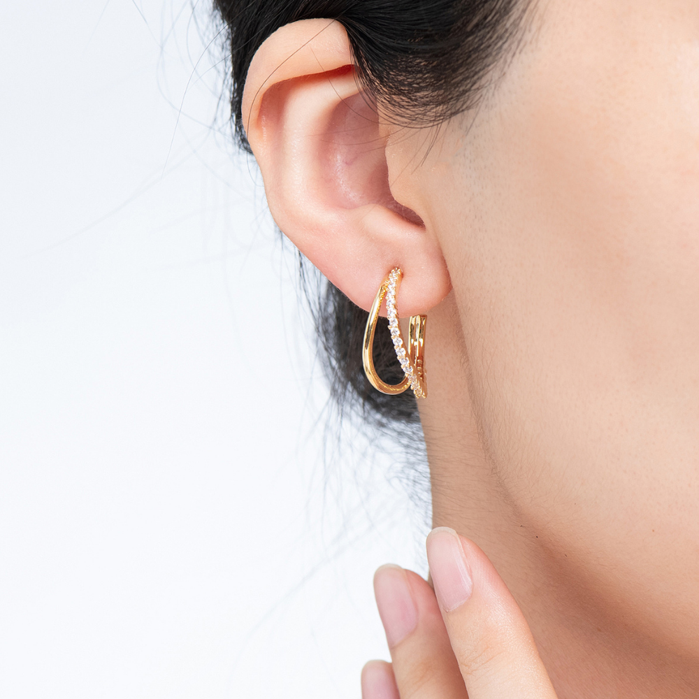 Natasha Half Hoop Earrings