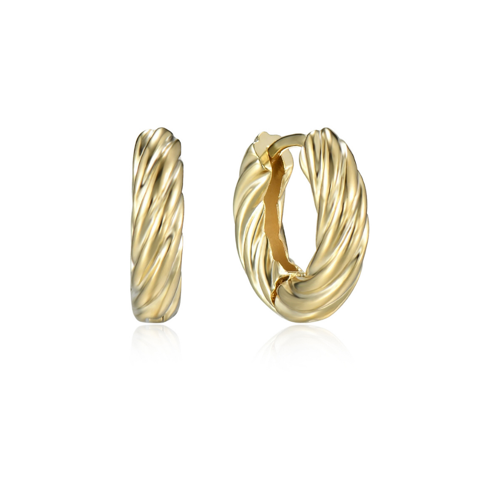 Giselle Petite Twisted Hoop Earrings