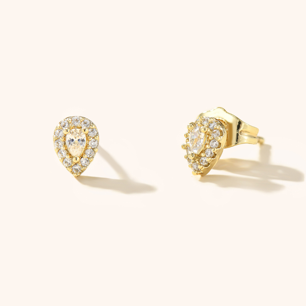 Hallie Teardrop Stud Earrings