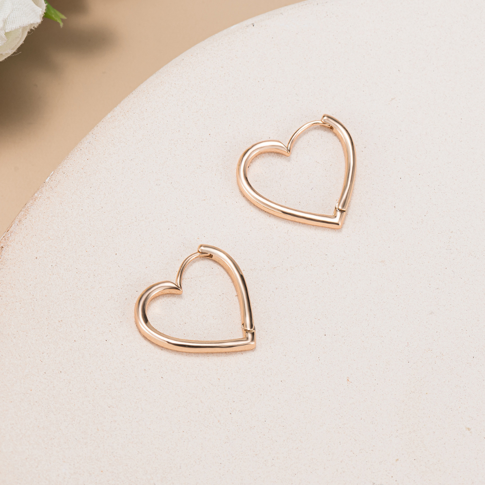 Yara Heart Hoop Earrings