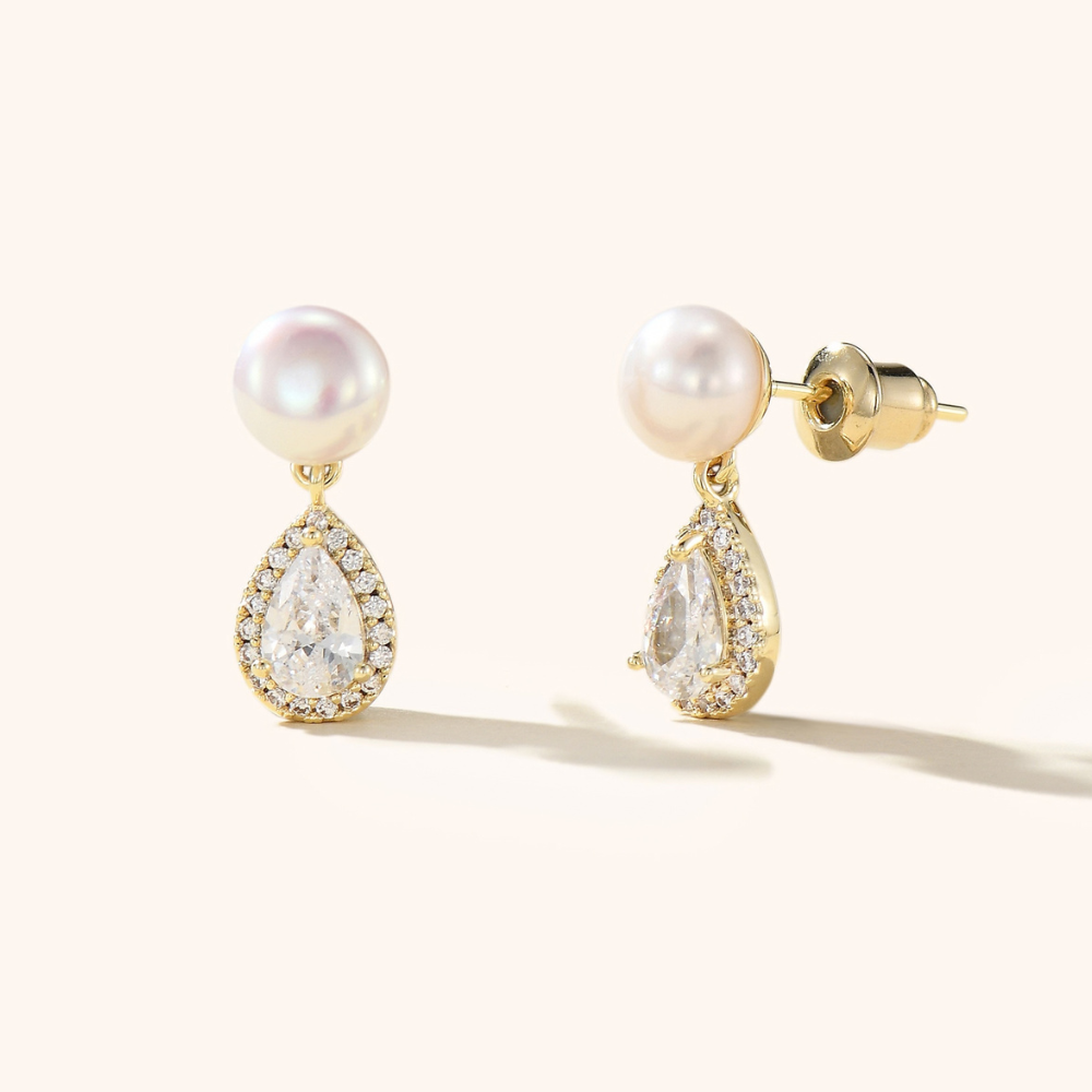 Tanya Freshwater Pearl Drop Earrings - Petite