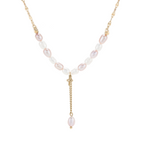 Milah Freshwater Pearl Cross Necklace