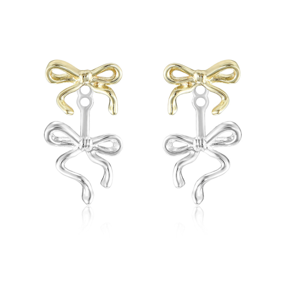 Ally Double Bow Drop Earrings
