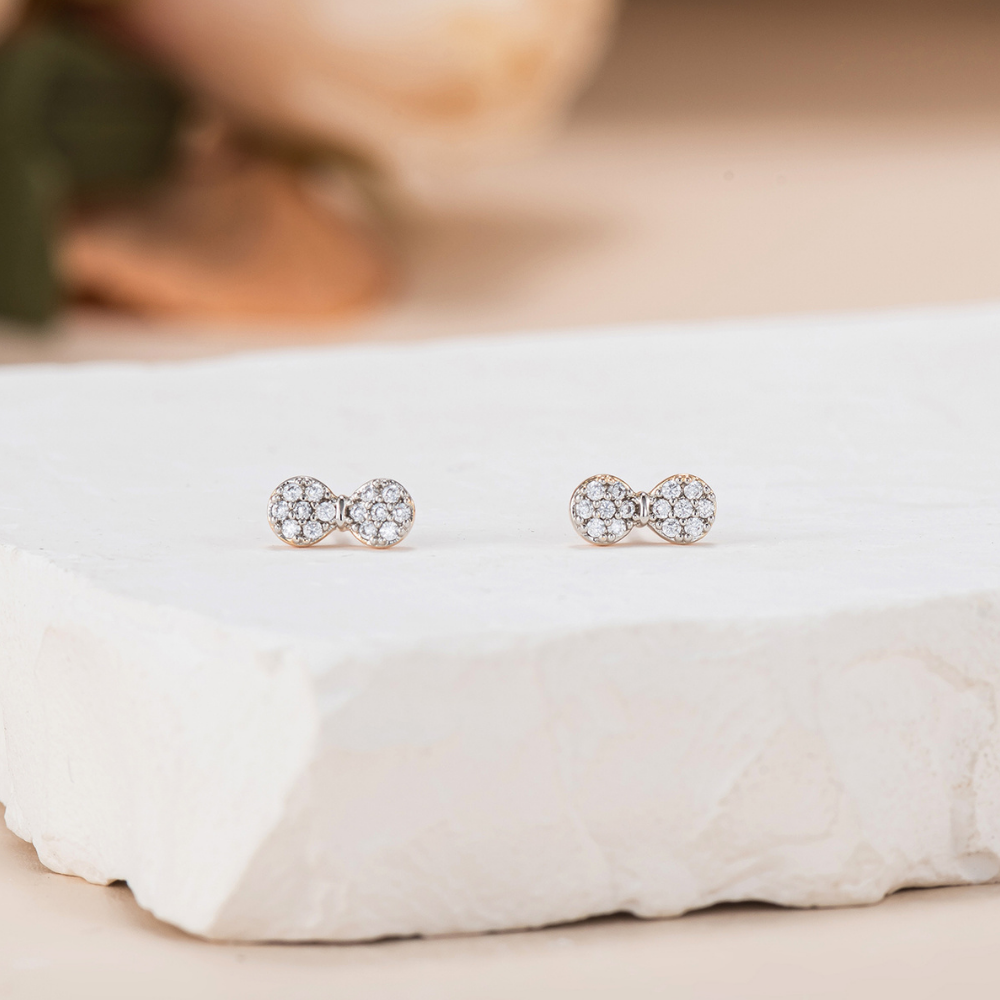 Holly Bow Stud Earrings