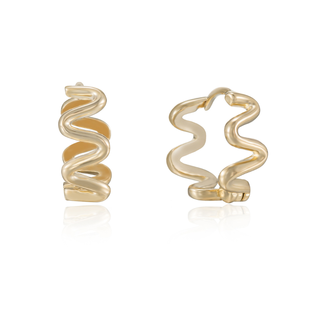 Anais Wavy Hoop Earrings