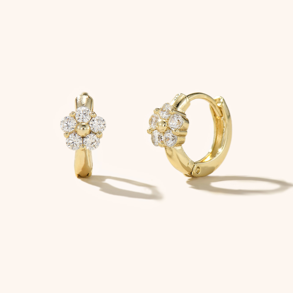 Sara Flower Hoop Earrings