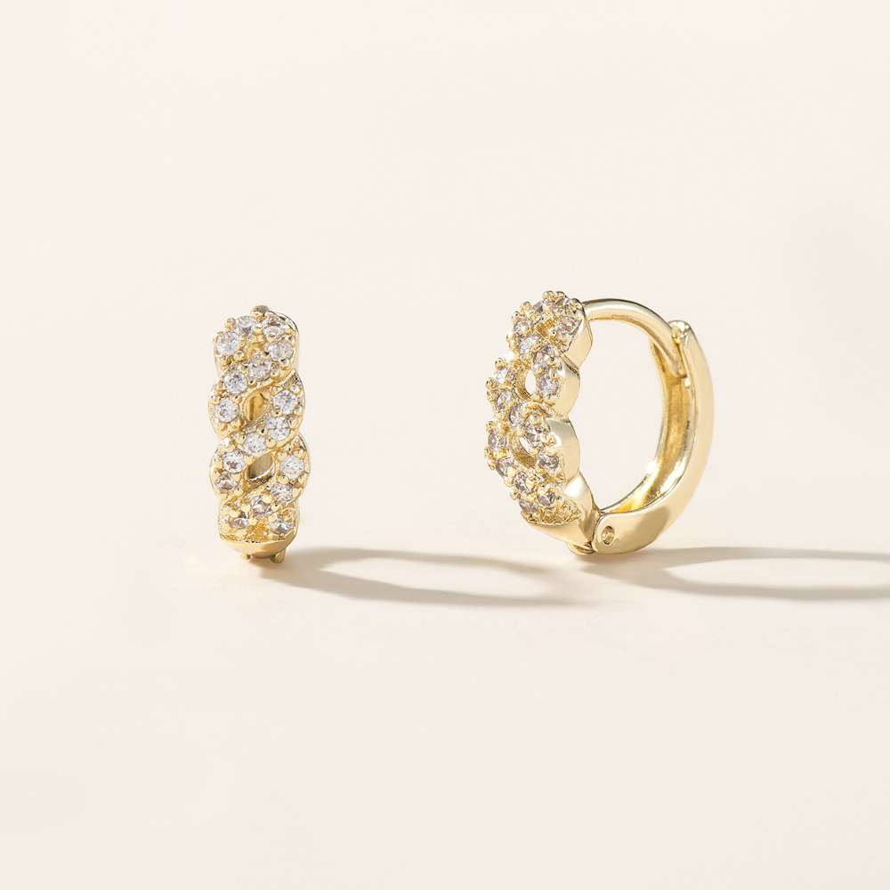 Alisha Infinity Huggie Hoop Earrings