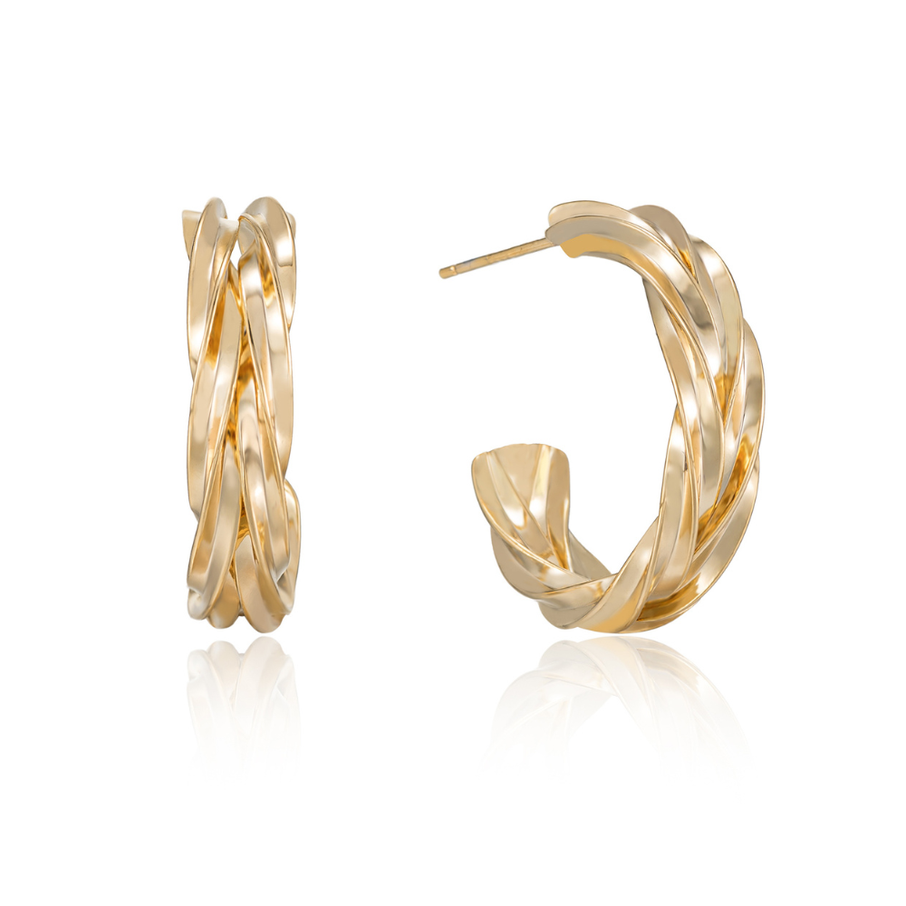 Kendal Braided Half Hoop Earrings