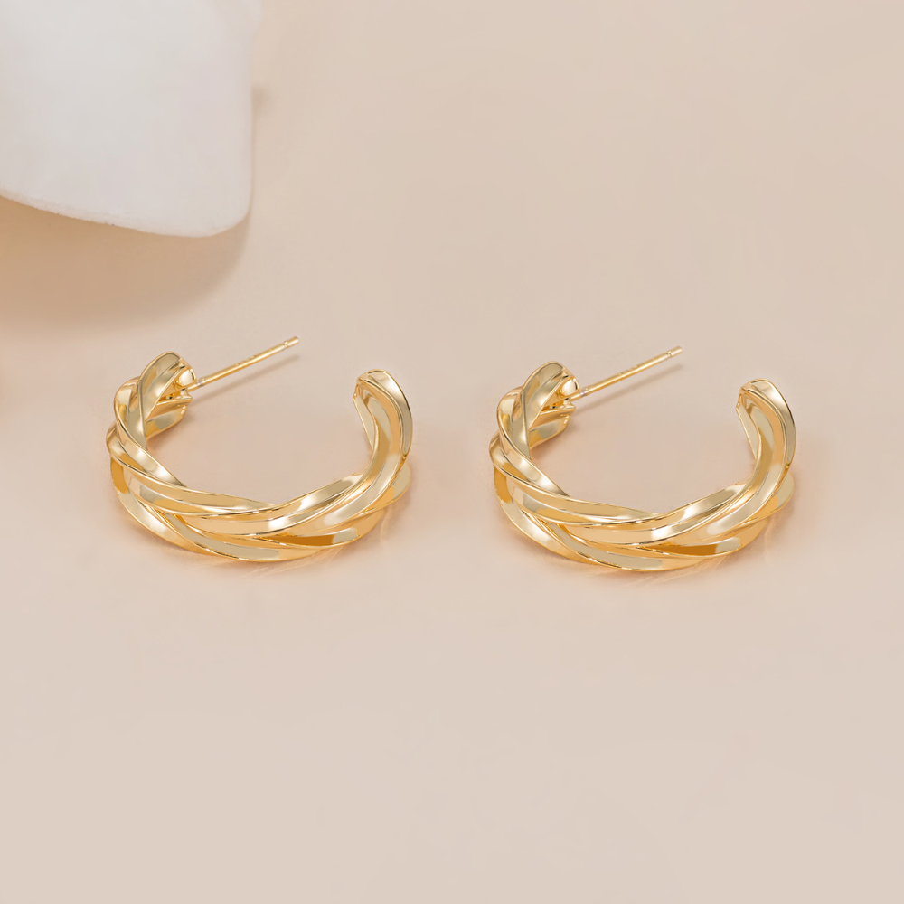 Kendal Braided Half Hoop Earrings