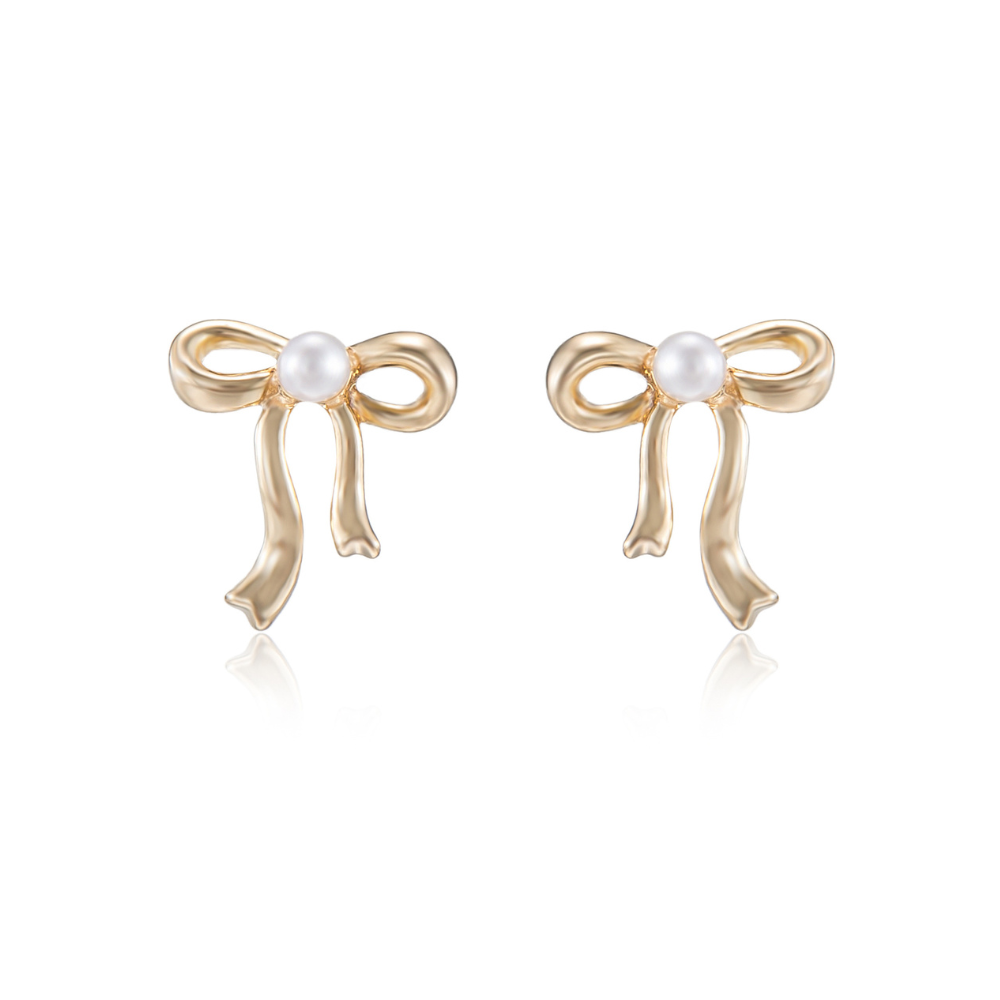 Colette Mini Bow Stud Earrings - 925 Silver Post