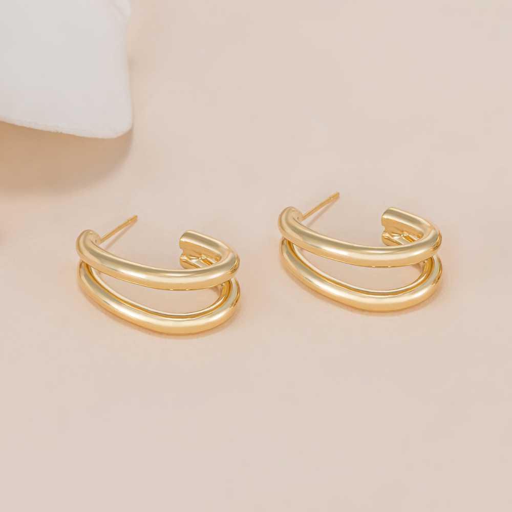 Mindy Half Hoop Earrings