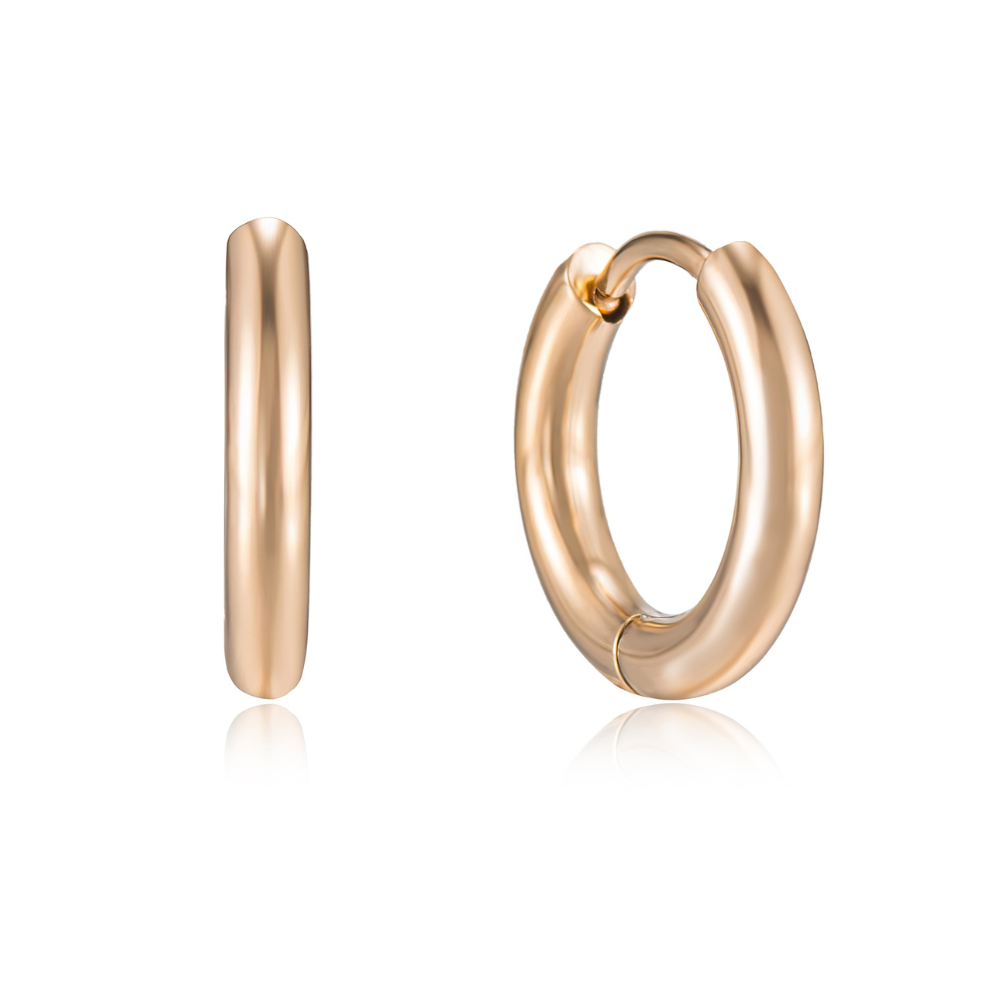 Stainless Steel Classic Everyday Hoop Earrings