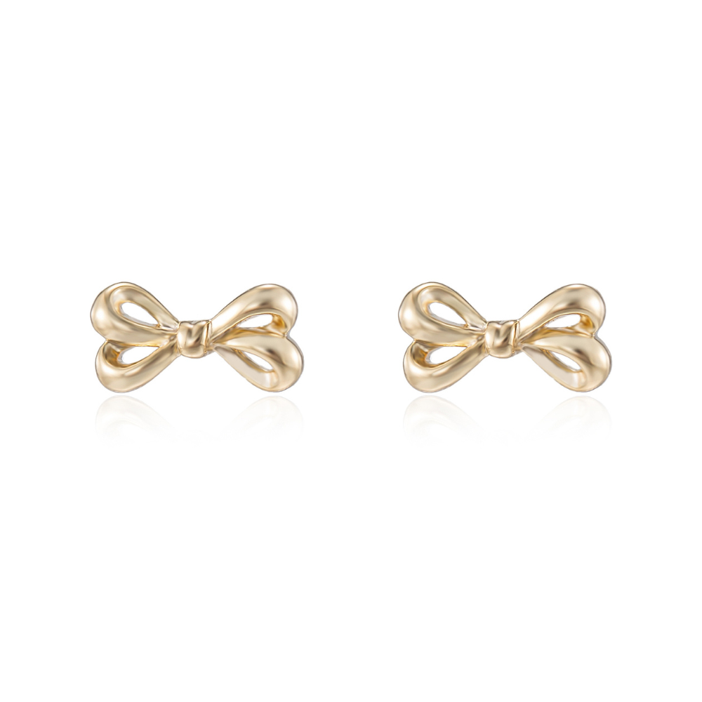 Colette Mini Bow Stud Earrings - 925 Silver Post