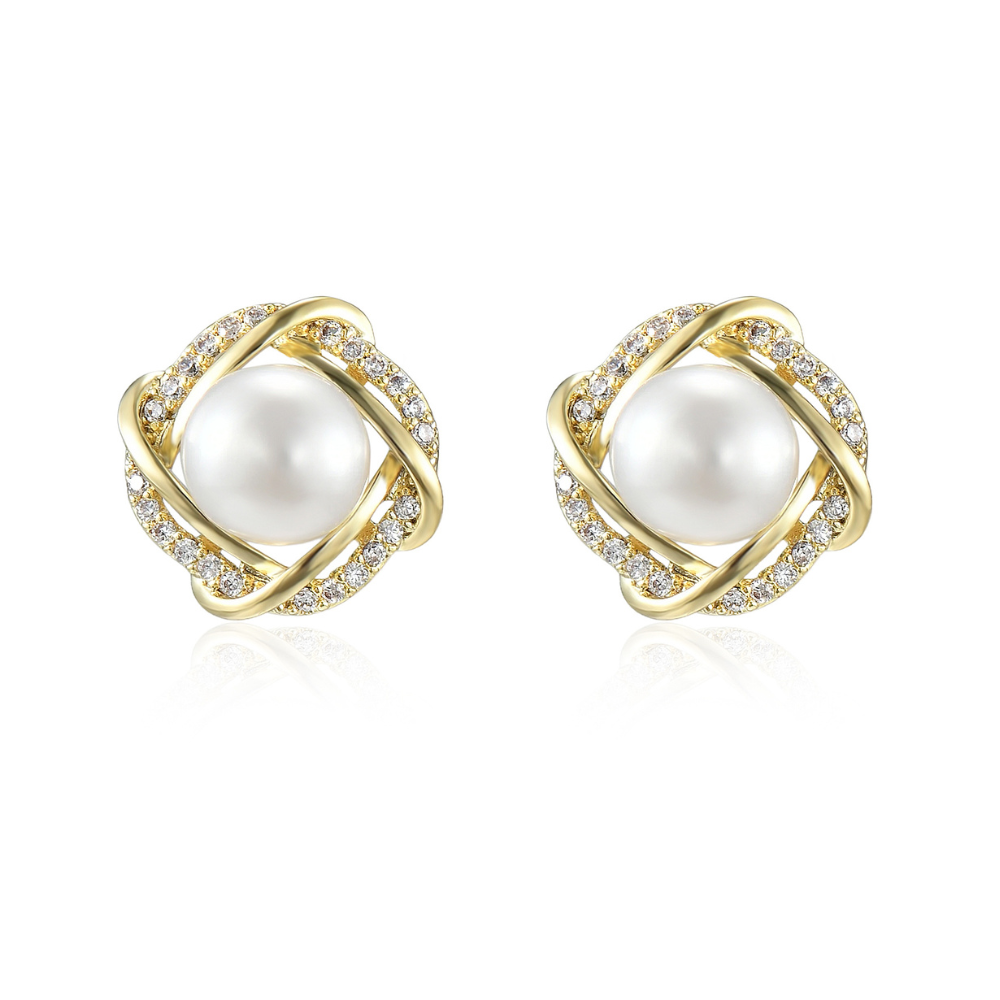 Yasmine Freshwater Pearl Stud Earrings
