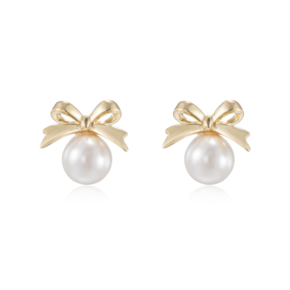 Colette Mini Bow Stud Earrings - 925 Silver Post