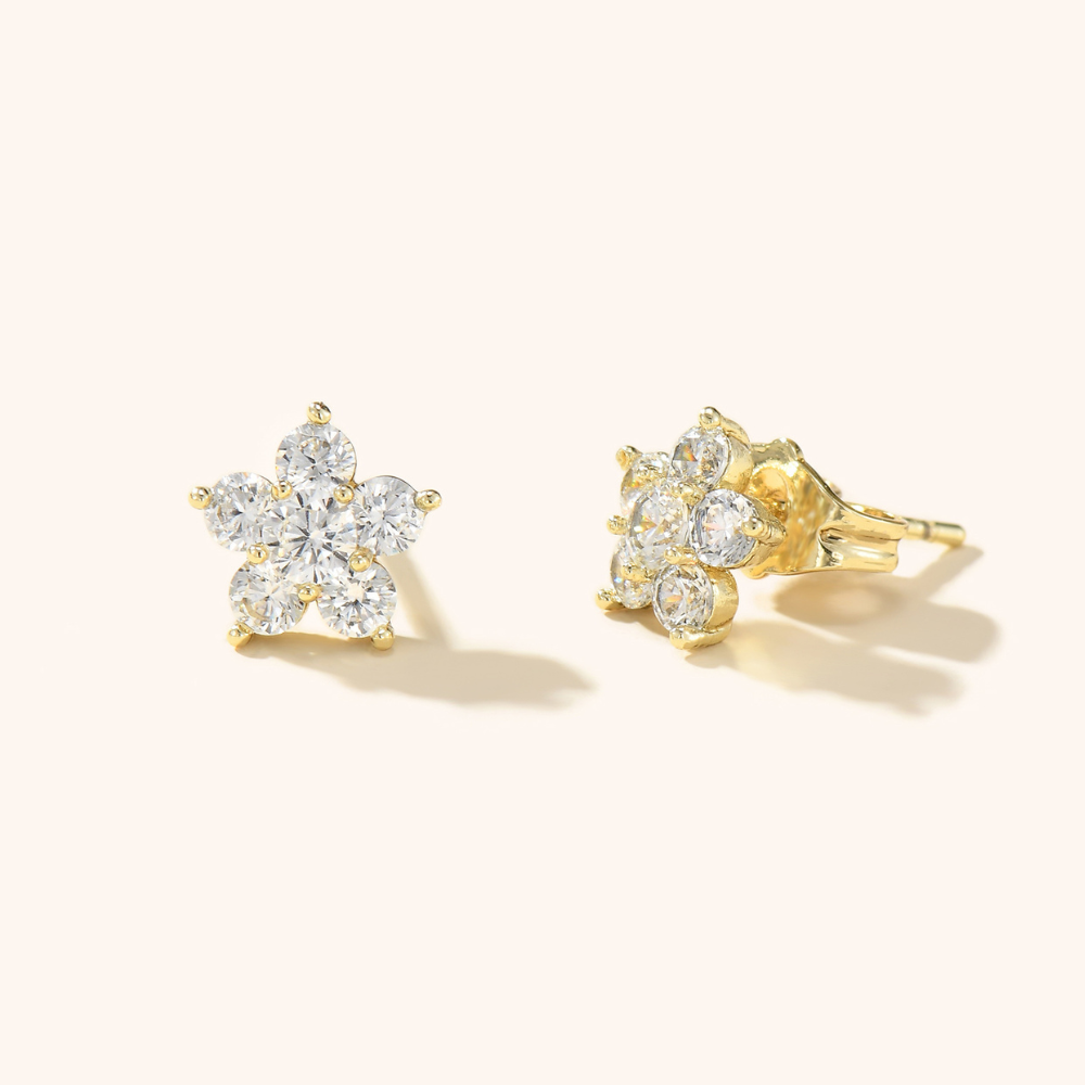 Gia Flower Stud Earrings