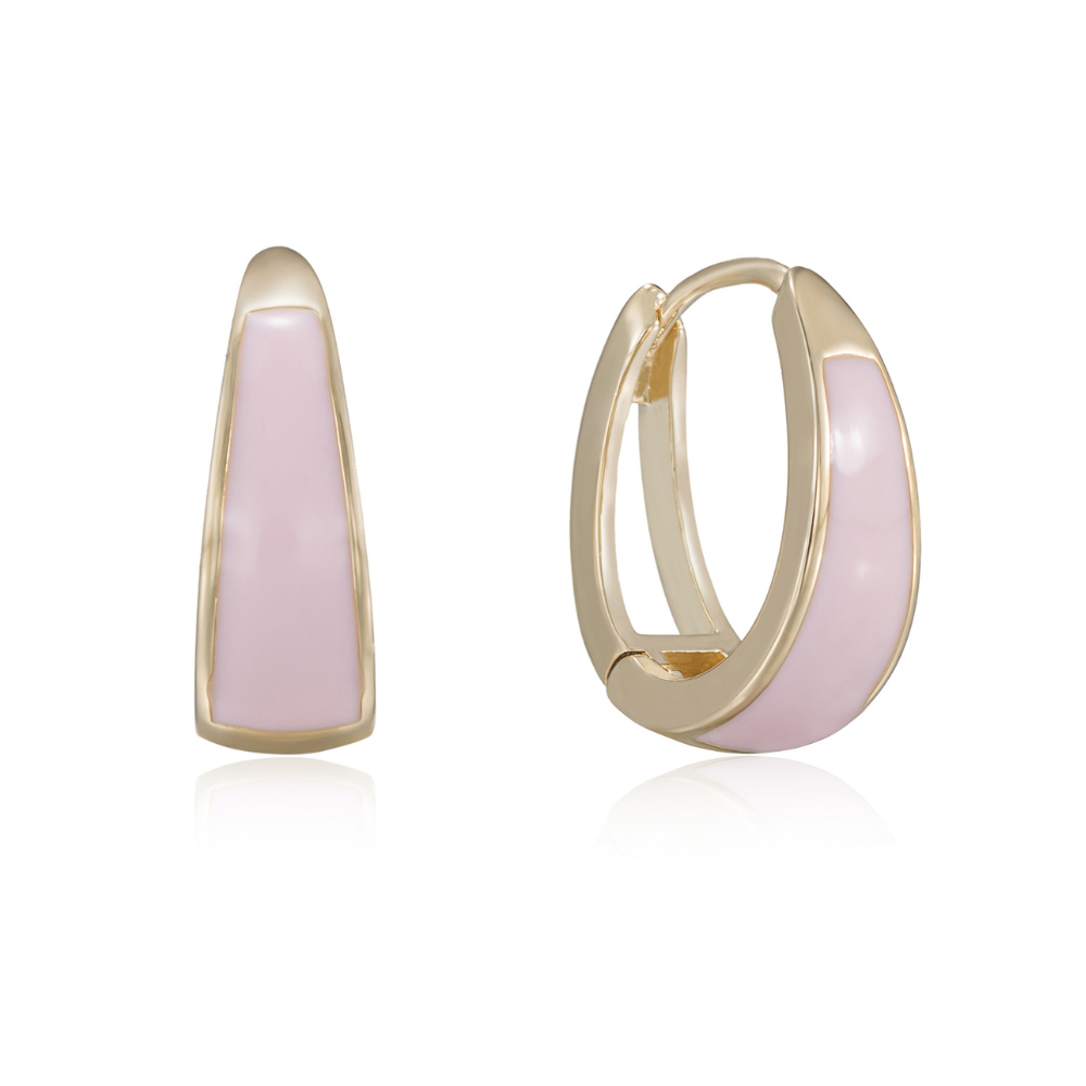 Oona Enamel U Hoop Earrings