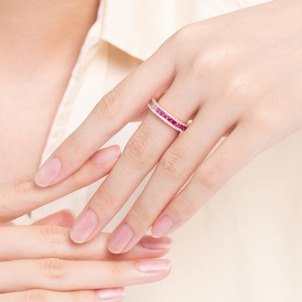 Dani Pink Gradient Eternity Ring