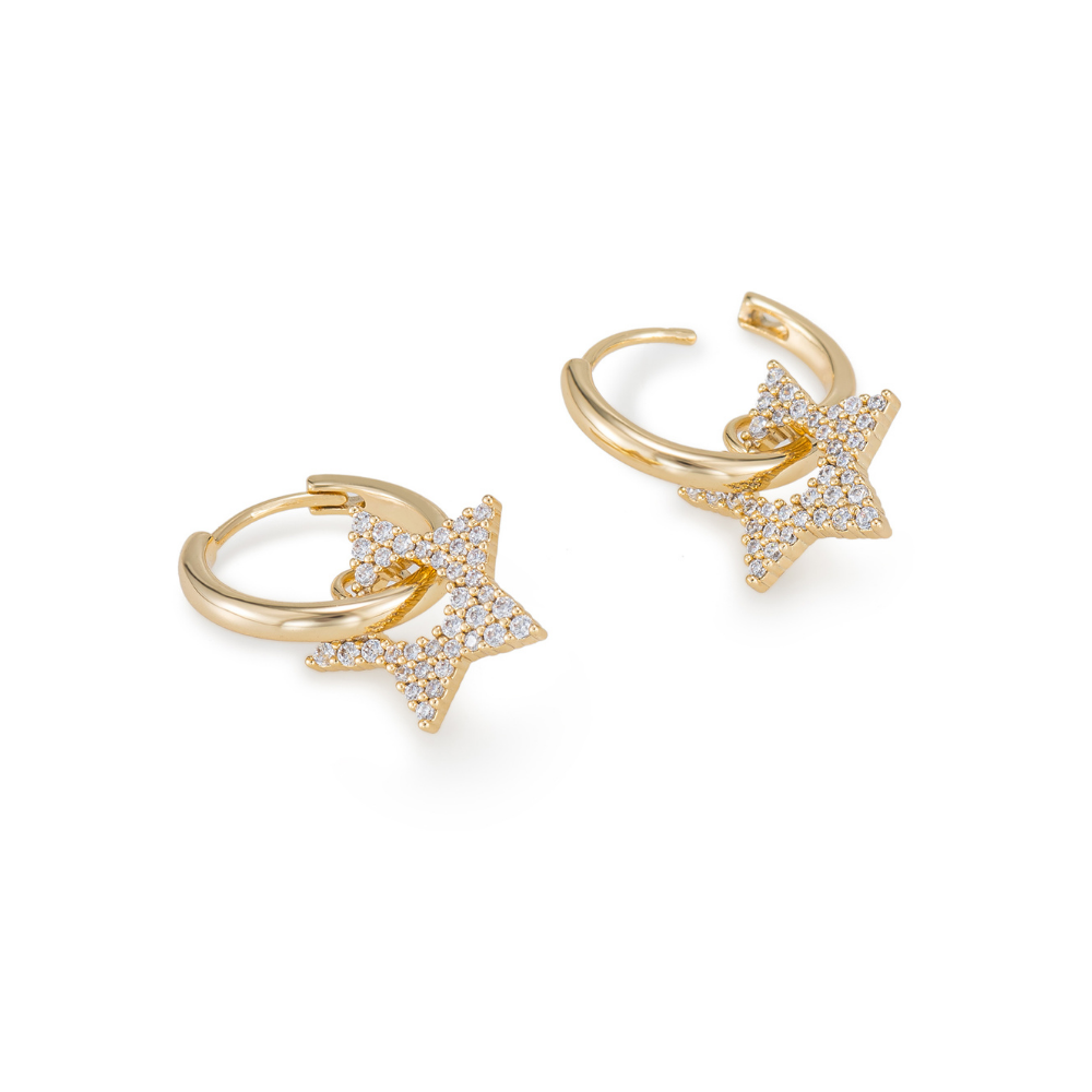 Sadie Star Hoop Earrings