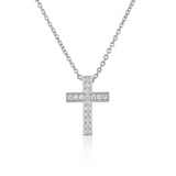 Ilia Sliding Cross Pendant Necklace - Dainty, Petit