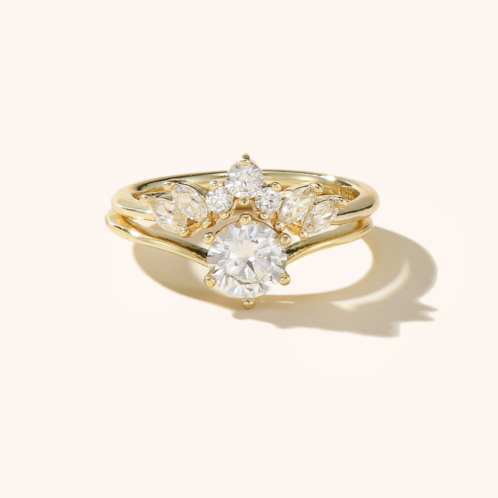 Audrey Double Band Engagement Ring