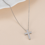 Ilia Sliding Cross Pendant Necklace - Dainty, Petit