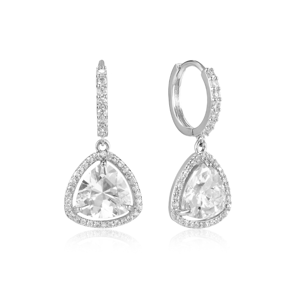 Francesca Drop Hoop Earrings