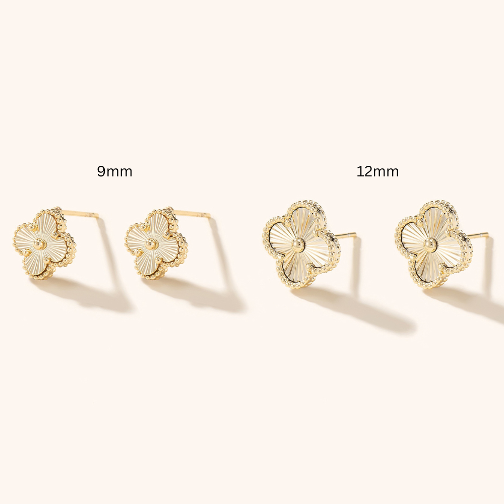 Tara Clover Stud Earrings - 925 Silver Post