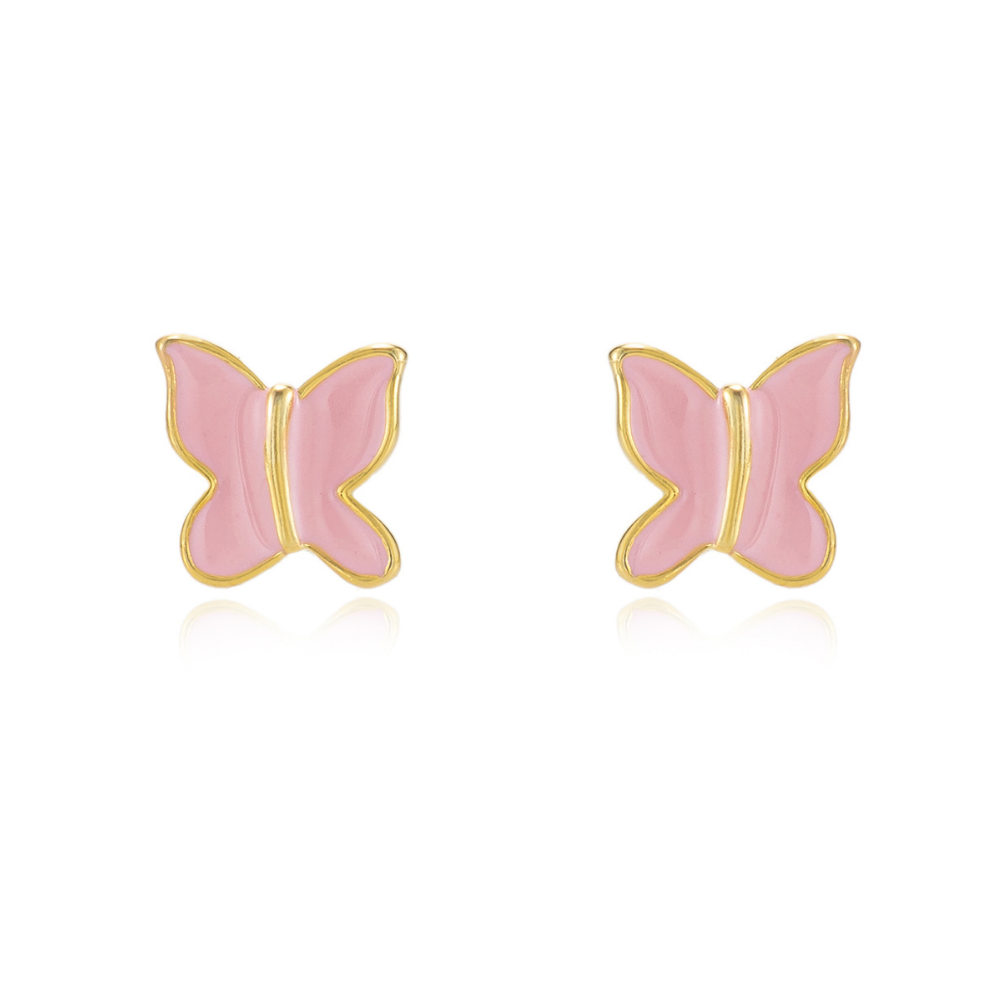 Juniper Enamel Butterfly Stud Earrings