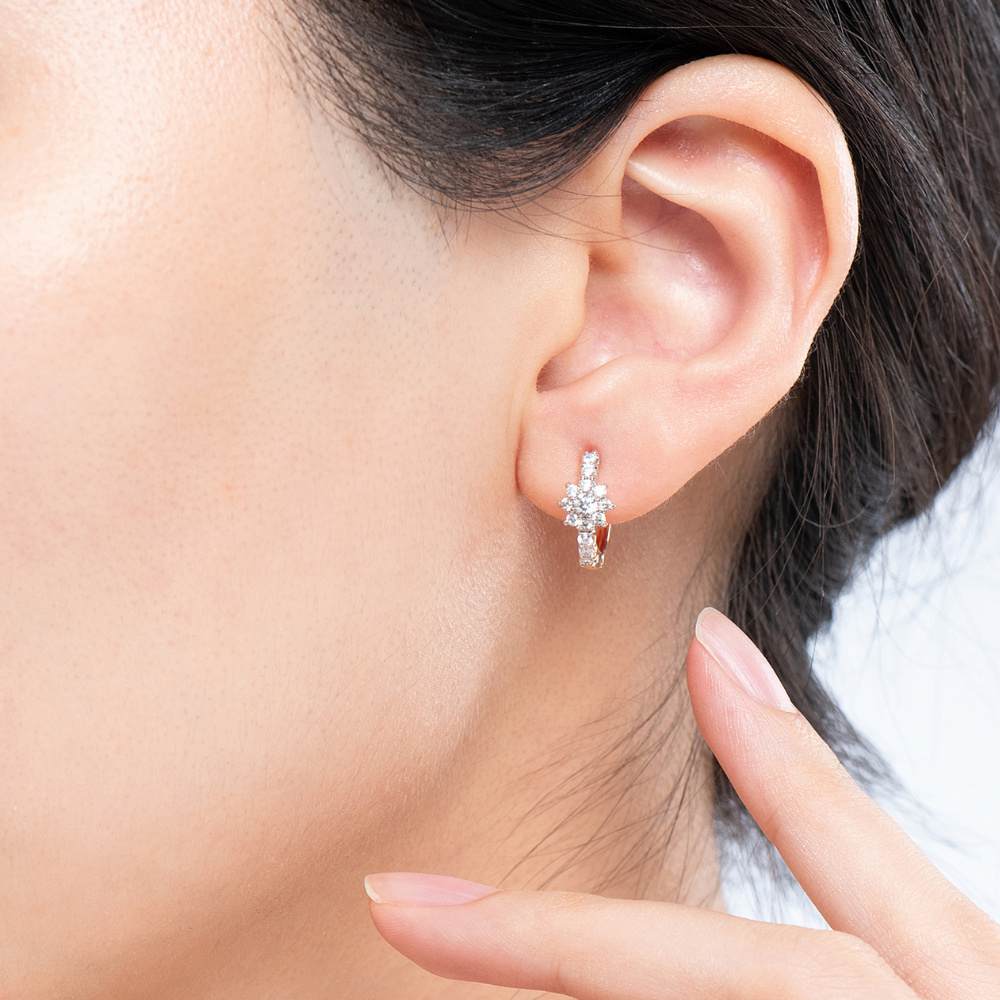 Julianna Flower Hoop Earrings