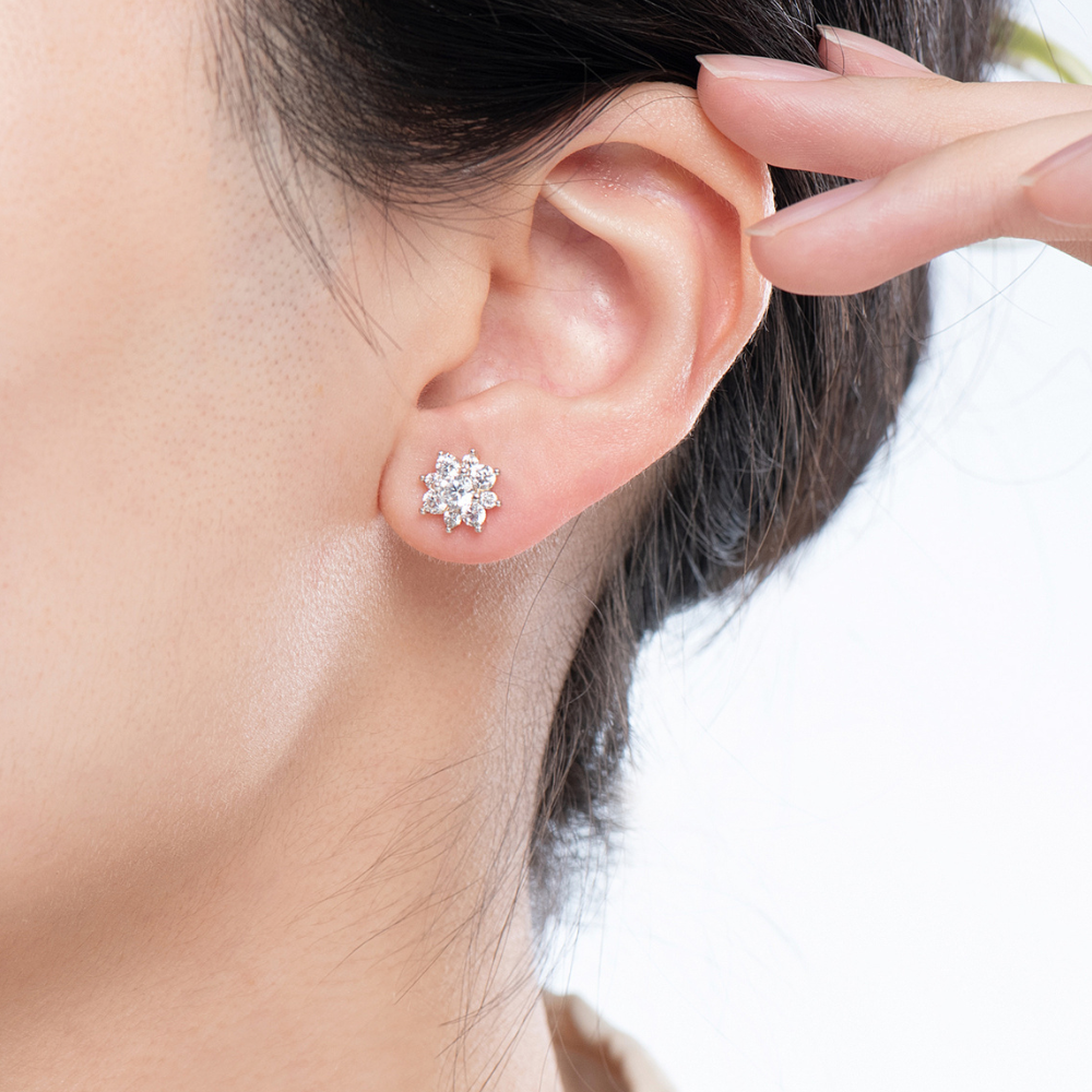 Katrina Flower Stud Earrings