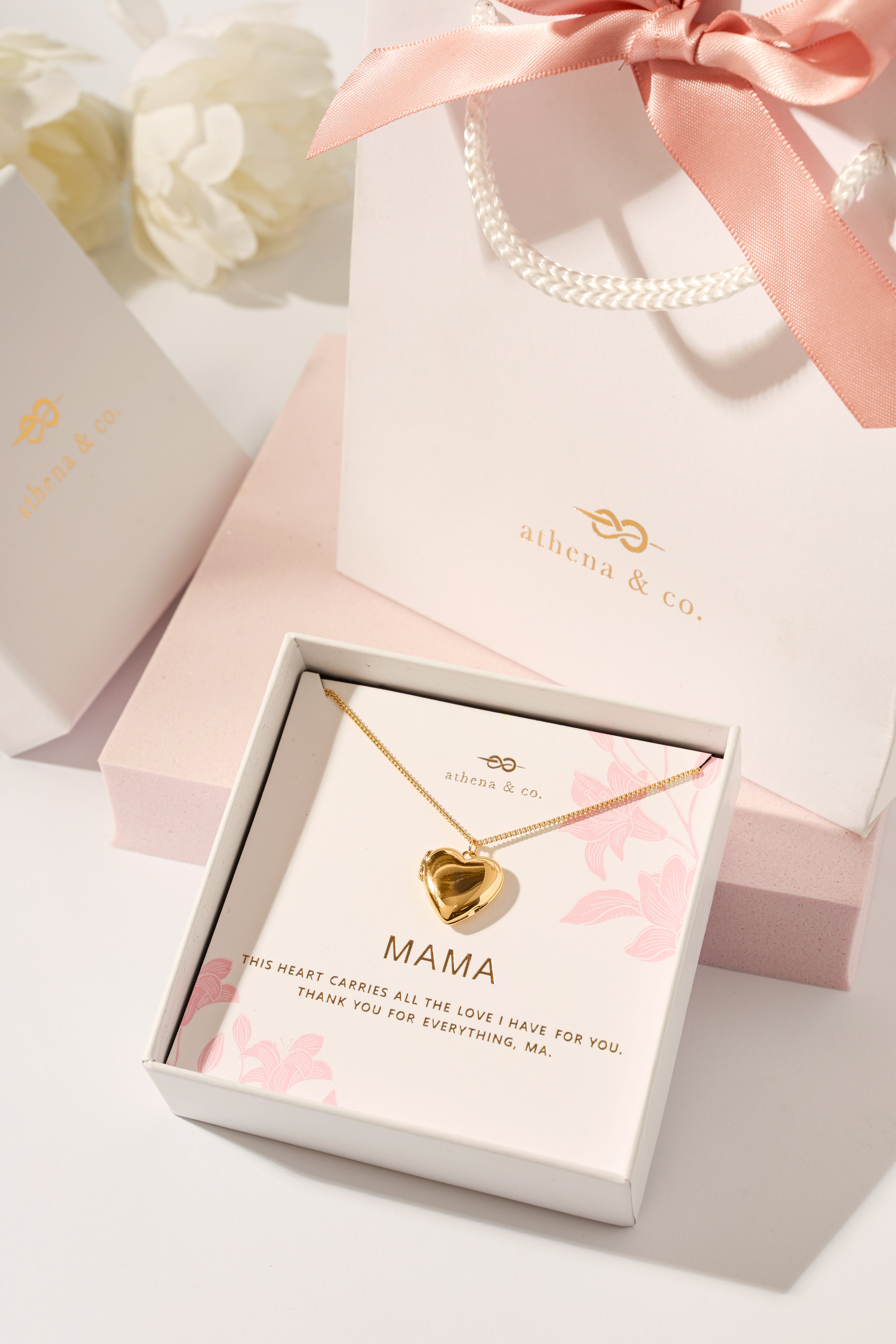 Gold Plated Heart Locket - Mother's Day Gift Set