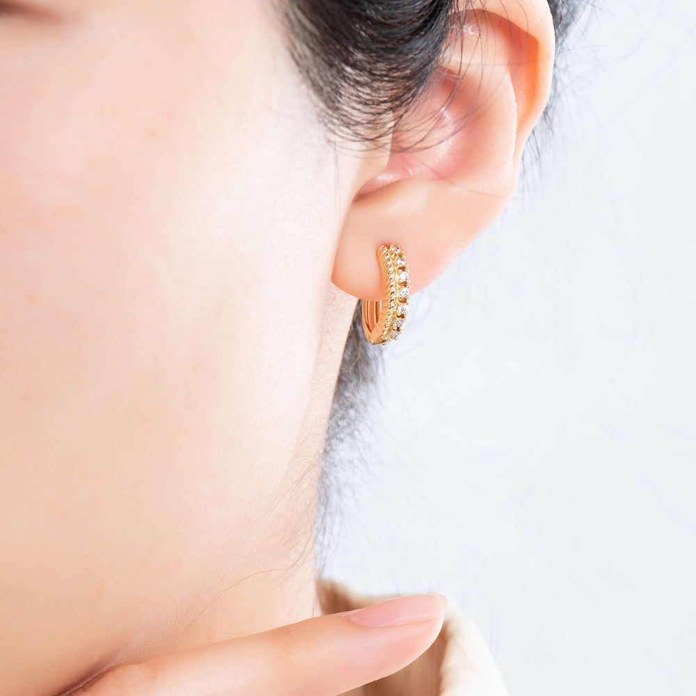 Vela Heart Hoop Earrings - Stainless Steel