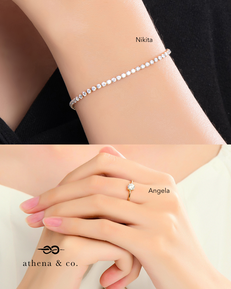 Nikita Tennis Bracelet & Angela Ring Set