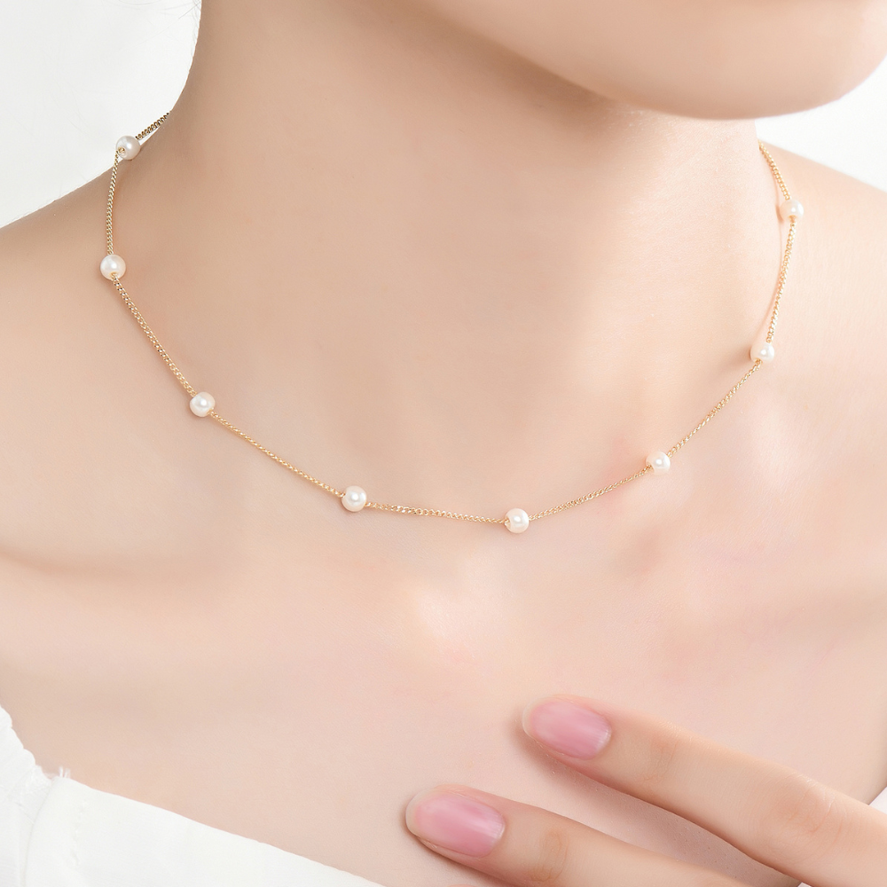 Diana Pearl Chain Necklace